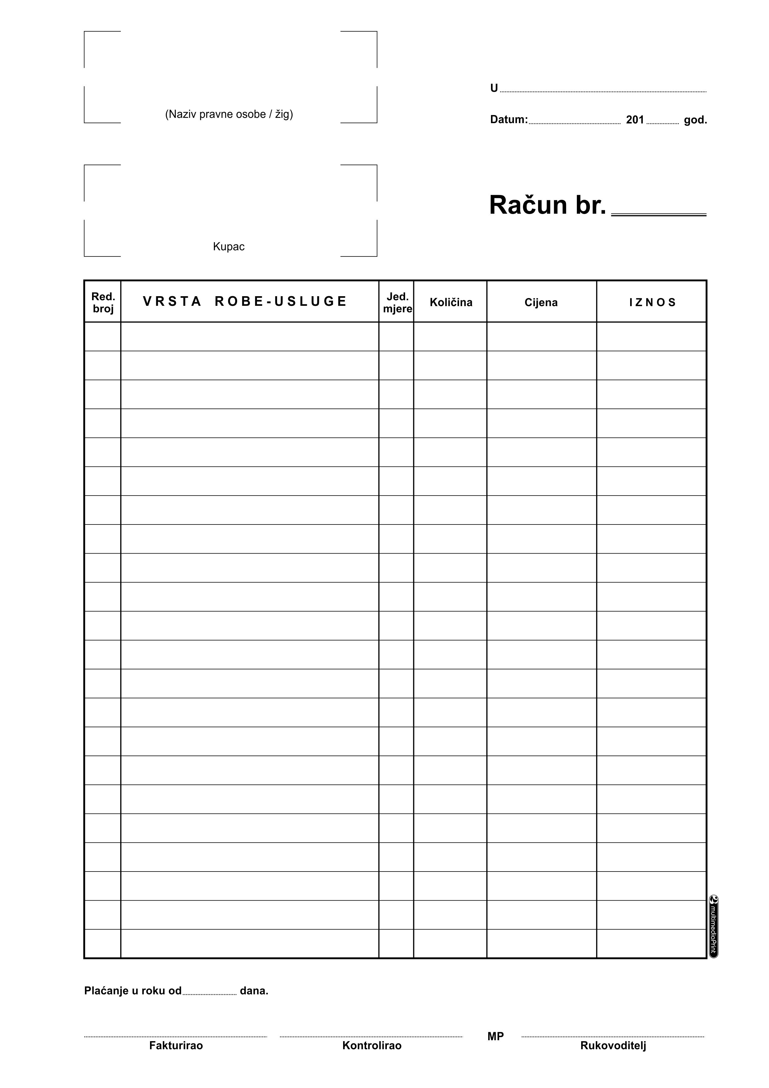 Maxi Racun RAČUN A4
