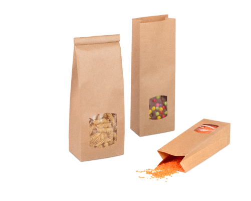 VREĆICE S PROZORČIĆEM KRAFT + OPP 90x50x280mm x 80g/m2(250g)
