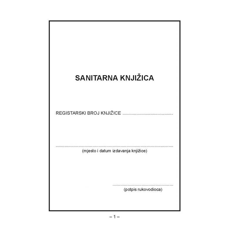 SANITARNA KNJIŽICA